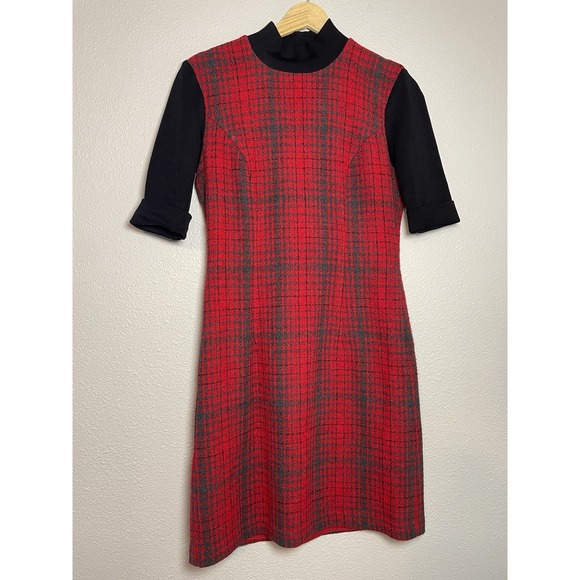 slim fit dress slacks Mehra Mini Dress in 90's Grunge Check